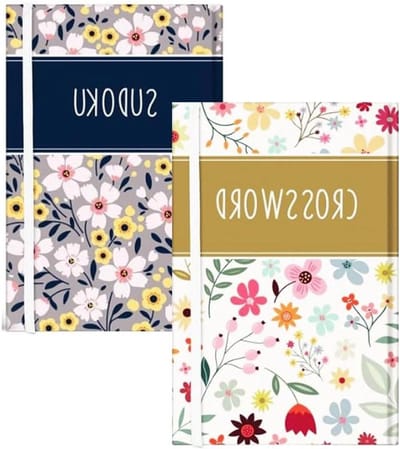 Puzzelboek Set - Sudoku Kruiswoord - Reizen Ontspanning - Meer 100 Puzzels - A6 Formaat - Meerkleurig