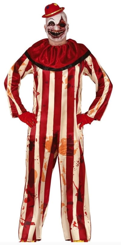Killer Clown Volwassenen Mannen Wit / Rood Bekende personages Maat XL