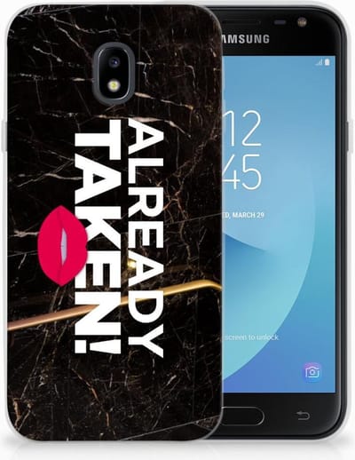 Samsung Galaxy J3 2017 Siliconen hoesje met naam Already Taken Black