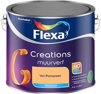 Flexa - Creations Muurverf Zijdemat - Vol Pompoen - Mengverf - 2,5 L