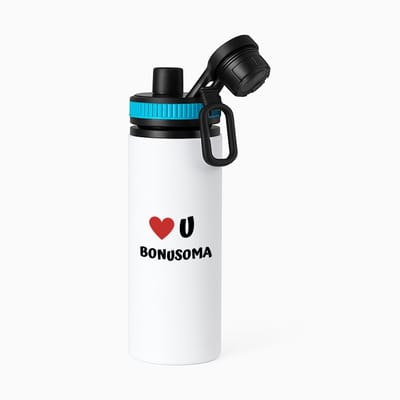 Hacebo® - love u bonusoma waterfles met draaidop blauw - Oma - de liefste oma - verjaardag - cadeautje voor oma - oma artikelen - kado - geschenk - water fles - 850ML