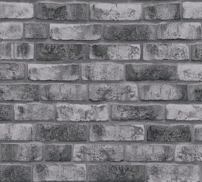 BAKSTENEN BEHANG | industrieel - Grijs Antraciet - A.S. Création Elements 2