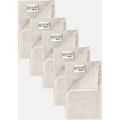 The One Towelling Gastendoek - 30x50 cm - 5 stuks - Hotelkwaliteit - 450 g/m² - 100% Gekamd katoen - Ivory