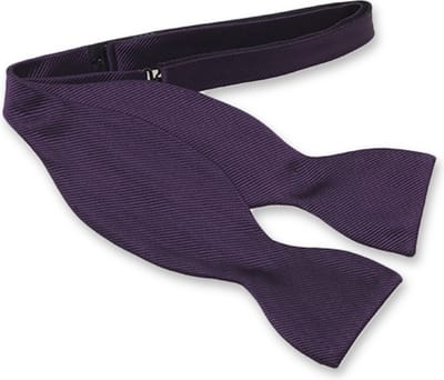 E.L. Cravatte Zelfstrikker Strik - Donkerpaars - 100% Zijde