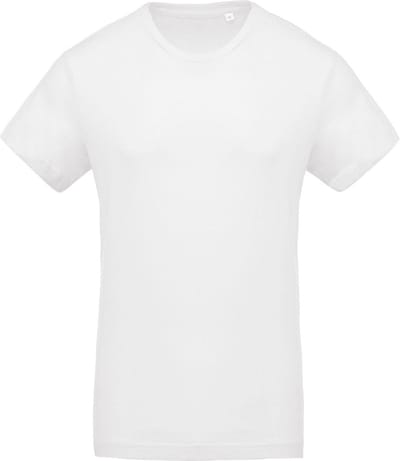 Kariban Heren Organische Bemanningsleden Hals T-Shirt (Wit)