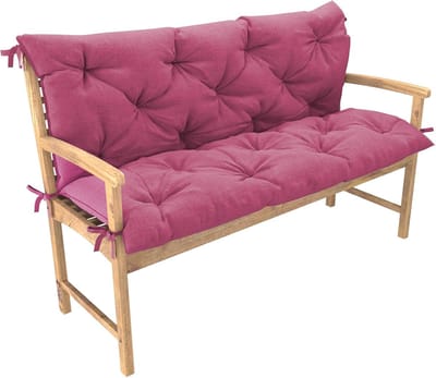 Bankkussen Relax Kussen - Palletkussen Tuinkussen - Buiten Zitten - Gewatteerd Met Naden - 120x50x50 - Roze