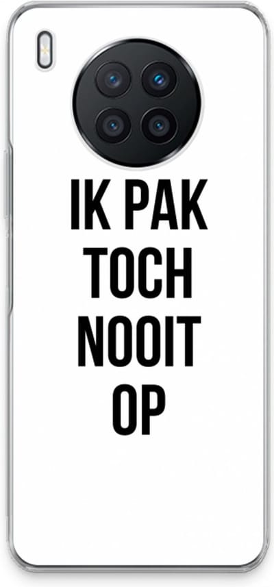 Case Company® - Hoesje geschikt voor Huawei Nova 8i hoesje - Ik pak nooit op - Soft Cover Telefoonhoesje - Bescherming aan alle Kanten en Schermrand