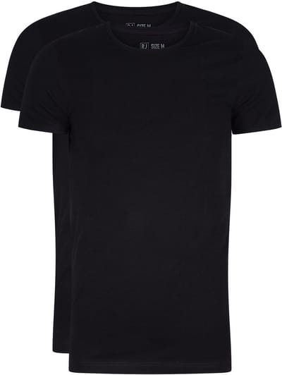RJ Everyday 2-Pack Maastricht T-Shirt Ronde Hals Zwart S