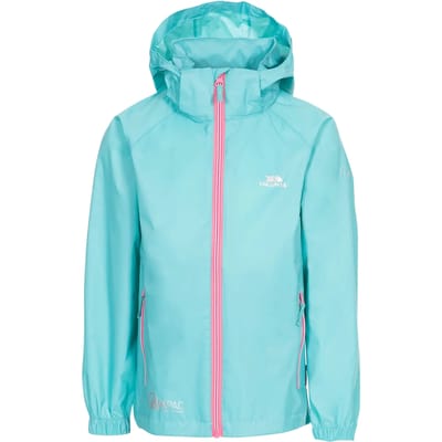 Trespass kinderregenjas Qikpac X - Unisex kinderjas die je kunt opvouwen Tp75 Aquamarine