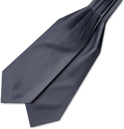 Grafietgrijze Grosgrain Stropdassjaal