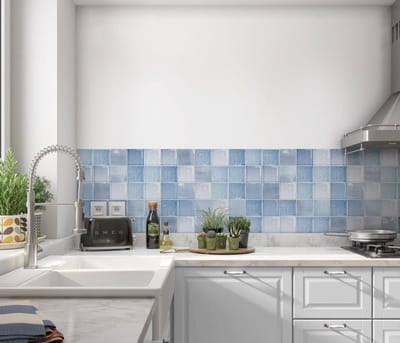 Antieke Tegel Achterwand - Polo Blue