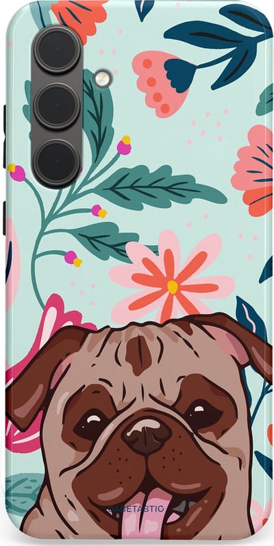 Casetastic Hoesje Geschikt voor Samsung S24 Plus - Stijlvolle Beschermende Duo-layer Case - Mopslik
