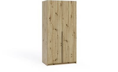 Kledingkast Apollonia zonder Spiegel 100 x 204 cm (artisan, zwarte handgrepen)
