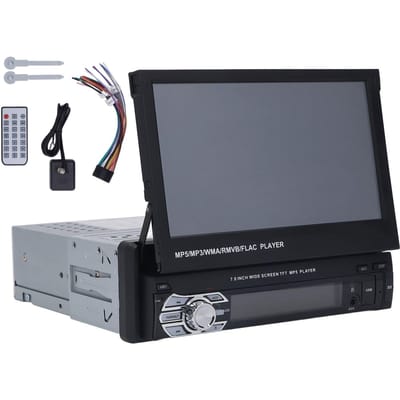 Autoradio 7 pouces Contrôle au Volant Multimédia Bluetooth Lecteur Audio FM GPS Récepteur Stéréo gray