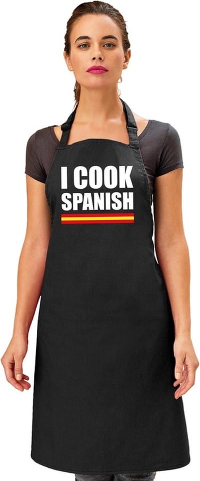 I cook Spanish keukenschort dames en heren met Spaanse vlag - Spanje schort