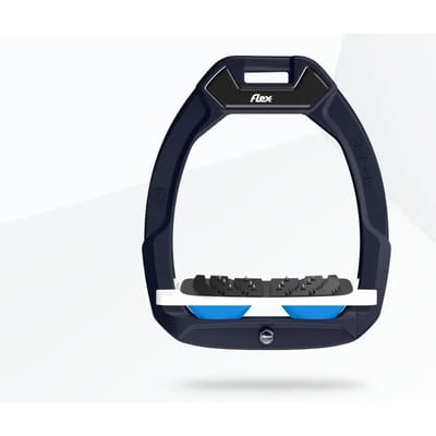 Veiligheidsstijgbeugels Paardrijden Incliné Ultra Grip Bruin/Wit/Blauw Flex-On Safe-On