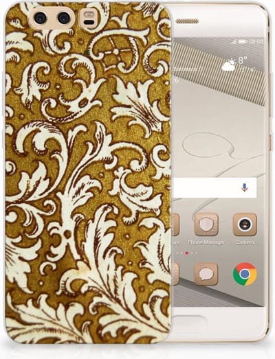 Siliconen Hoesje Huawei P10 Plus Barok Goud