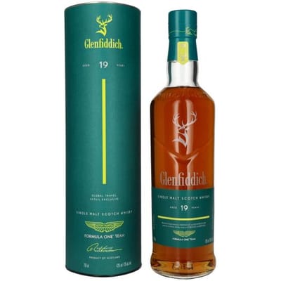 Glenfiddich 19 Years Old ASTON MARTIN FORMULA ONE TEAM Single Malt Scotch Whisky 43% Vol. 0,7l in geschenkverpakking
