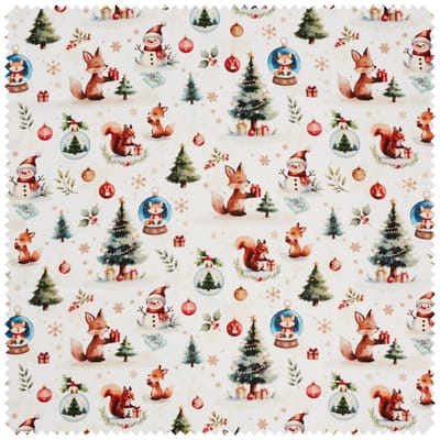 Katoenen stof "Snowys Winter magic"