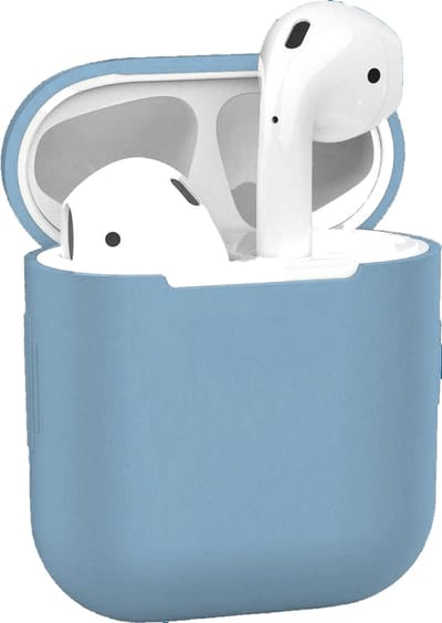 AirPods Hoesje voor Apple AirPods 1 & 2 – Babyblauw - Siliconen Beschermende Case
