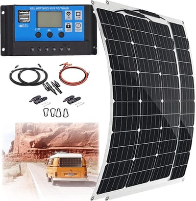 Flexibel Zonnepaneel - Draagbare Energie - Off-grid Opladen - Hoge Efficiëntie - 300W - Zwart