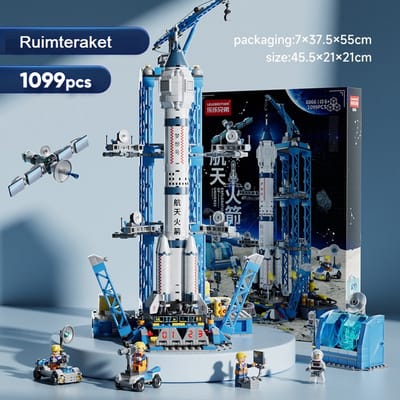 Ruimteraket/creatief bouwspeelgoed/cadeaus voor kinderen en volwassenen (1099 stuks)