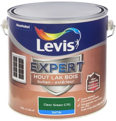 Levis - Expert Hout Lak Buiten Satin Mix - Clear Green C70 - Mengverf - 2,5 L