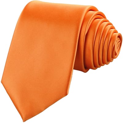 Fako Fashion - Stropdas - Effen - Satijn - 8cm - 145cm - Oranje