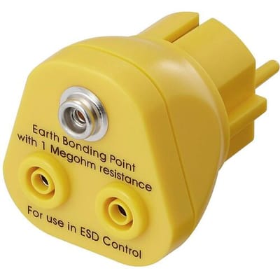 TRU COMPONENTS TC-12277204 Aardingsstekker 2x banaanbussen 4 mm, 1x drukknopaansluiting 10 mm 1 stuk(s)