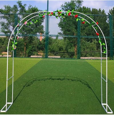 Rozenboog Metaal - Tuinpergola Klimplanten - Bruiloft Decoratie - Weerbestendige Buis - 286x220 cm - Zwart