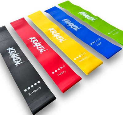 KRAKEN Resistance Bands | Weerstandsbanden | 5-Set Fitness Resistance Bands | Complete Set Elastiek Fitness Banden | Sport Elastieken | Fitnessbands | Fitness Elastiek Banden voor Full Body Workout | incl GRATIS Draagtas