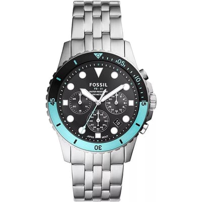 Fossil Heren Kwarts Roestvrij Staal Driewijzer Horloge Roestvrij Staal Kast/Glazen Wijzerplaat FS5827 black