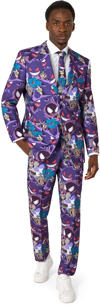 OppoSuits Pokémon Ghost Types Mannen Pak - Heren Kostuum - Halloween Outfit - Officieel Pokémon Pak - Maat EU46