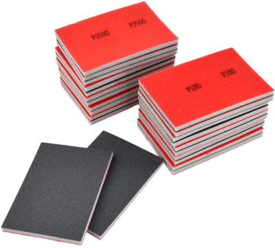 Dailygoods- Schuurpads 24 Stuks - Schuursponzen - Handschuurblokken - Korrel 180/240/320/400/600/800/1000/1200/1500/2000/2500/3000 - Aluminiumoxide - Flexibel en Aanpasbaar - Schuurmiddelen