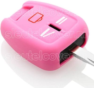 Autosleutel Hoesje geschikt voor Opel - SleutelCover - Silicone Autosleutel Cover - Sleutelhoesje Roze