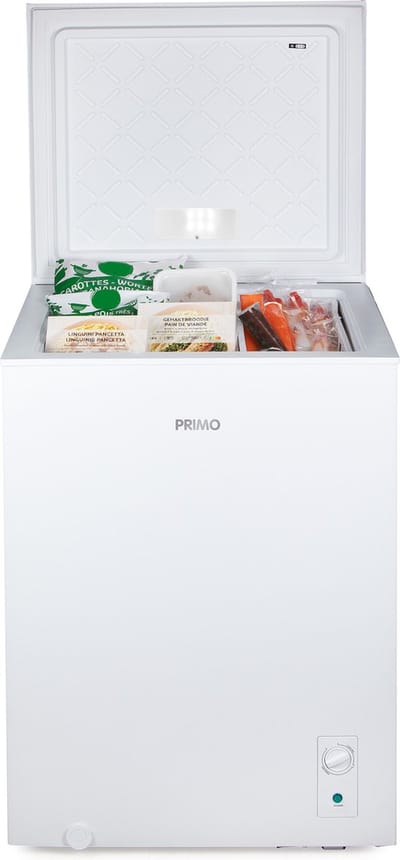 PRIMO PR159DVK Diepvrieskist - 143L - E - Bruikbaar als koeling - Incl. mandje - Wit