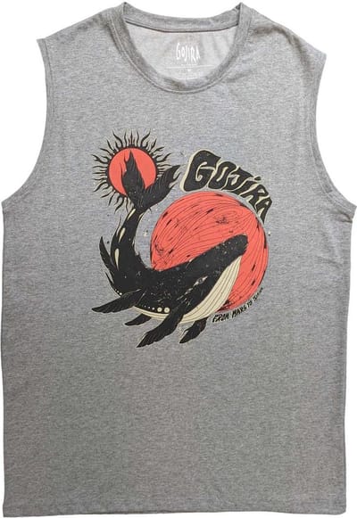Gojira - Whale Tanktop - S - Grijs