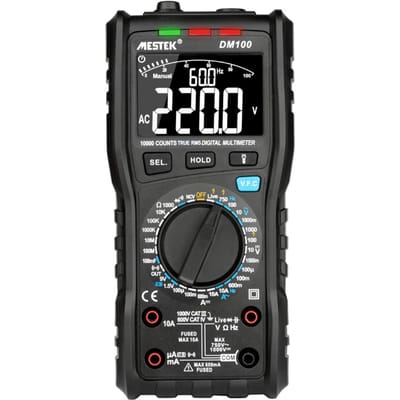 MESTEK 10000 compte la mesure du multimètre numérique multifonctionnel True RMS noir