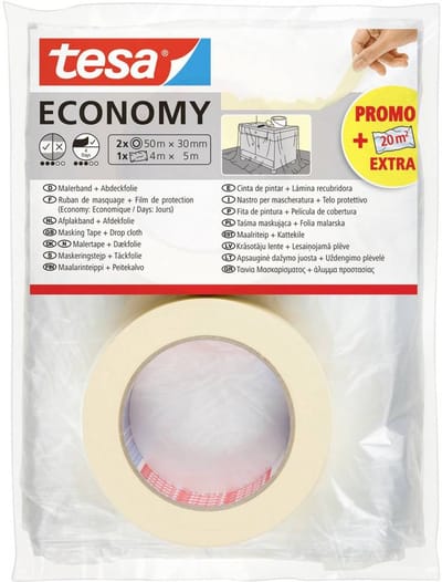 tesa Economy 55421-00000-05 Schilderstape Wit 1 set(s)