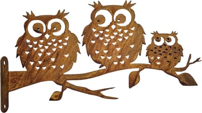 Dream-Garden Tuindecoratie familie uil 17x 32cm