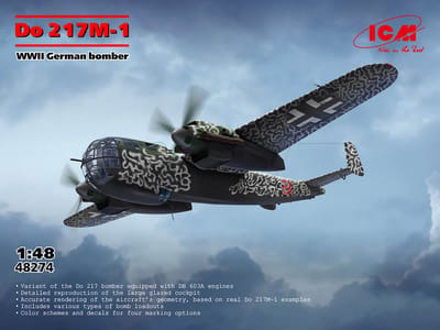 ICM Modelbouwpakket Vliegtuigen - 48274 Dornier Do 217 M-1 - WWII Duitse Bommenwerper - Propellervliegtuig Plastic - 1:48 - Modelbouw