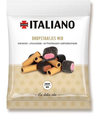 Italiano Dropstaafjes Mix - 170 gram - 12 zakken