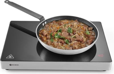 HENDI Inductie warmhoudplaat – keramisch glas – digitaal display – 455x333x65 mm – 230V/800W