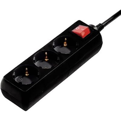 Hama Stekkerdoos met schakelaar - 3-voudig - 5m kabel - Zwart