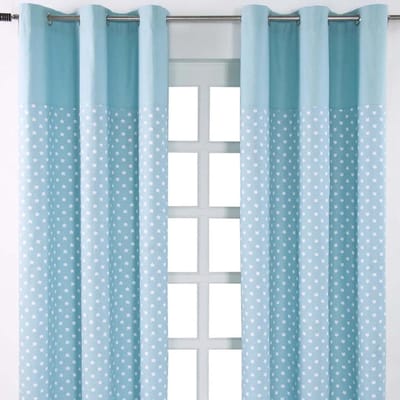 Homescapes gordijnen sterren blauw set van 2 137 x 117 cm