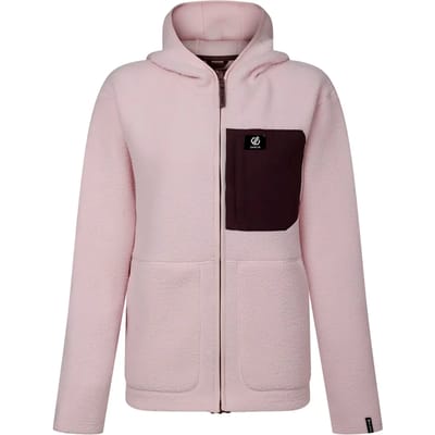 Dare2b Firn Hooded Borg Fleece Met Volledige Rits Roze 36 Vrouw