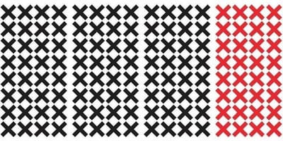 Roommates Muurstickers Black & Red X Vinyl 128 Stuks