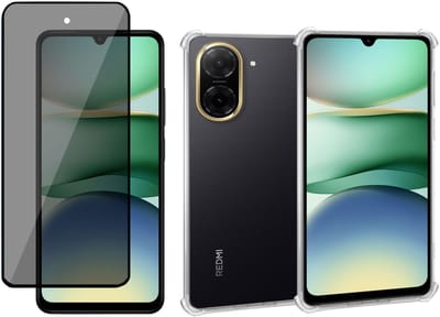 ChiGuard Hoesje & Privacy Screenprotector geschikt voor Xiaomi Redmi A5 4G Hoesje Screenprotector - Privé - Gehard Glas Cover