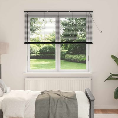 vidaXL - Venetiaanse - jaloezie - Zwart - 150 - x - 130 - cm - 25 - mm - PVC