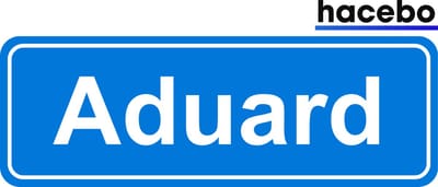 Hacebo - Plaatsnaam Sticker - 29x10 CM - Aduard sticker - Verkeersborden sticker - grappige cadeaus - Aduard
